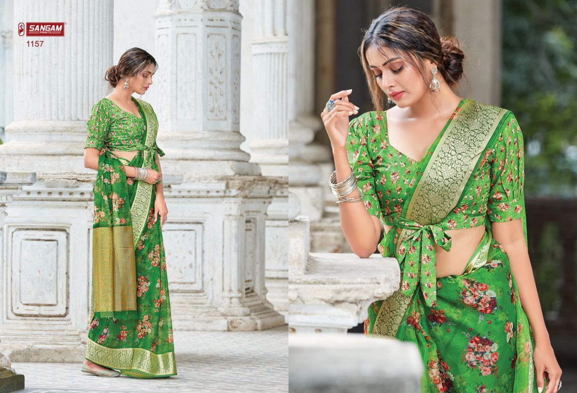 Sangam Presents Angel Organza Digital Printed Sarees