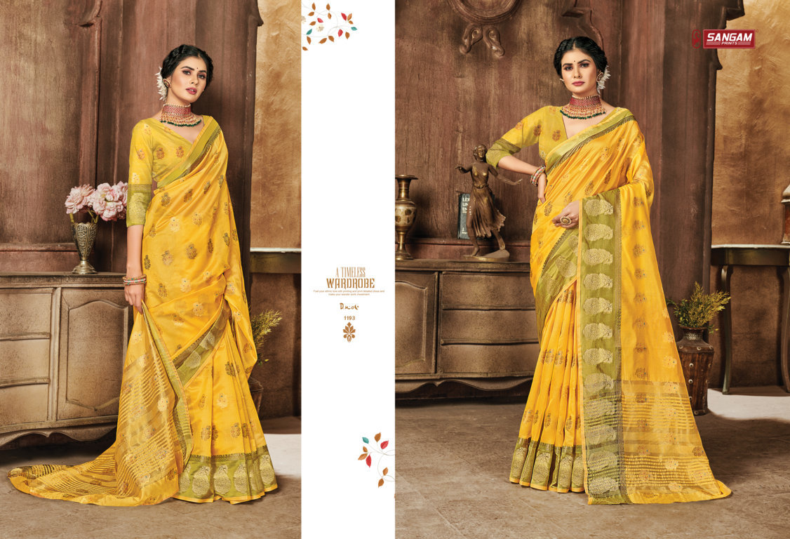Sangam Presents Shuhaana Organza Rich Pallu Sarees