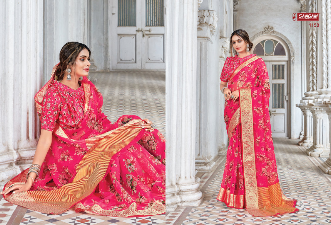 Sangam Presents Angel Organza Digital Printed Sarees