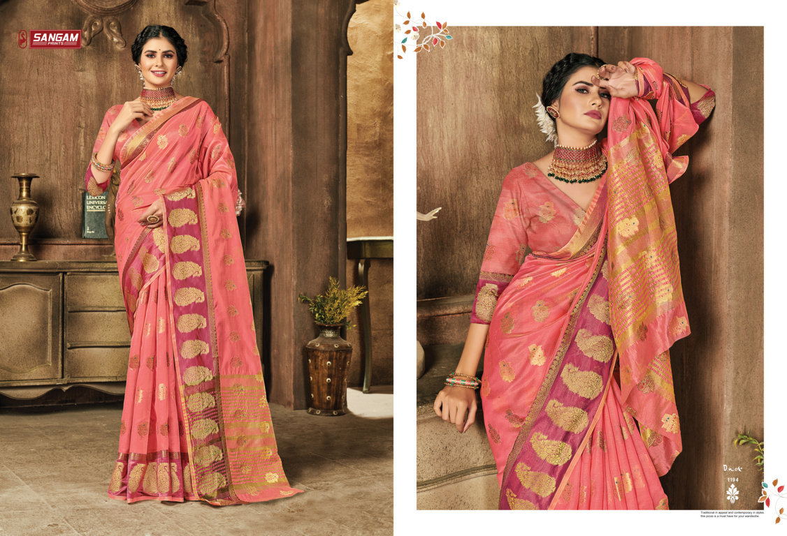 Sangam Presents Suhaana Organza Rich Pallu Sarees