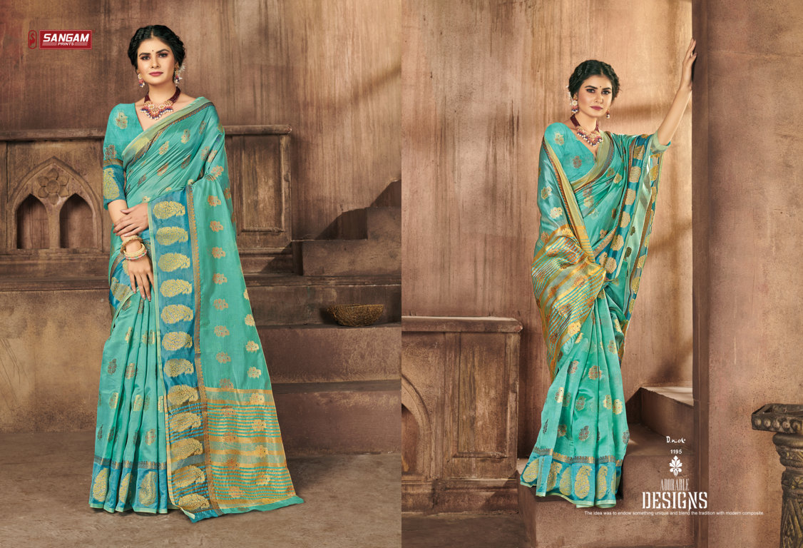 Sangam Presents Shuhaana Organza Rich Pallu Sarees