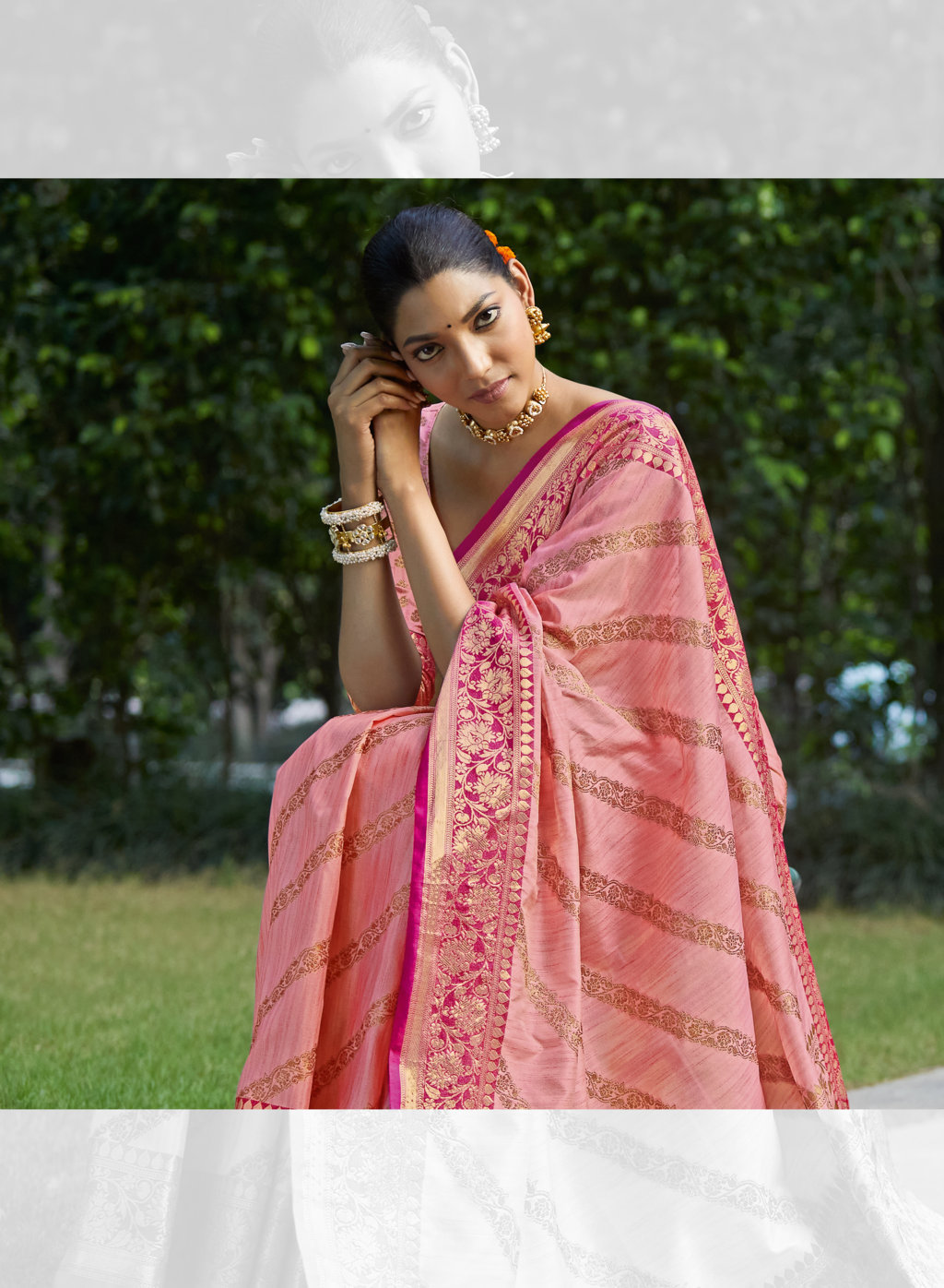 Sangam Presents Metallic Silk Designer Soft Silk Sarees
