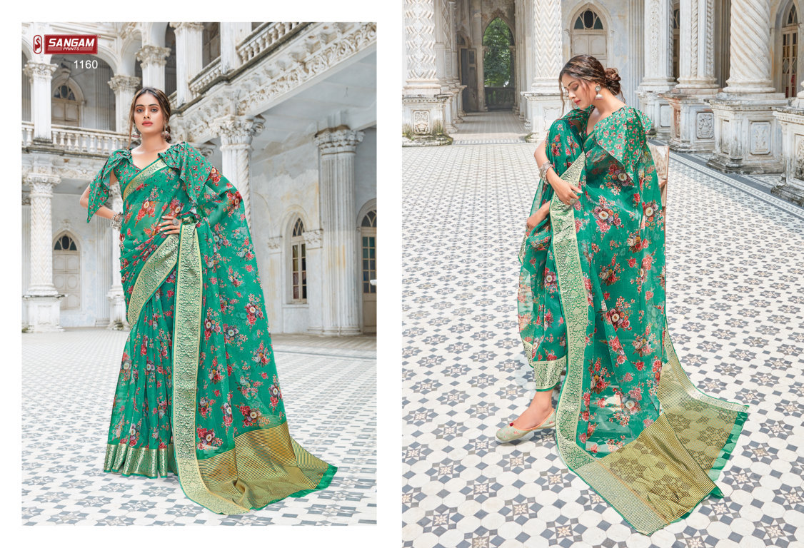 Sangam Presents Angel Organza Digital Printed Sarees