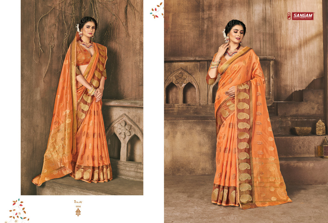 Sangam Presents Shuhaana Organza Rich Pallu Sarees