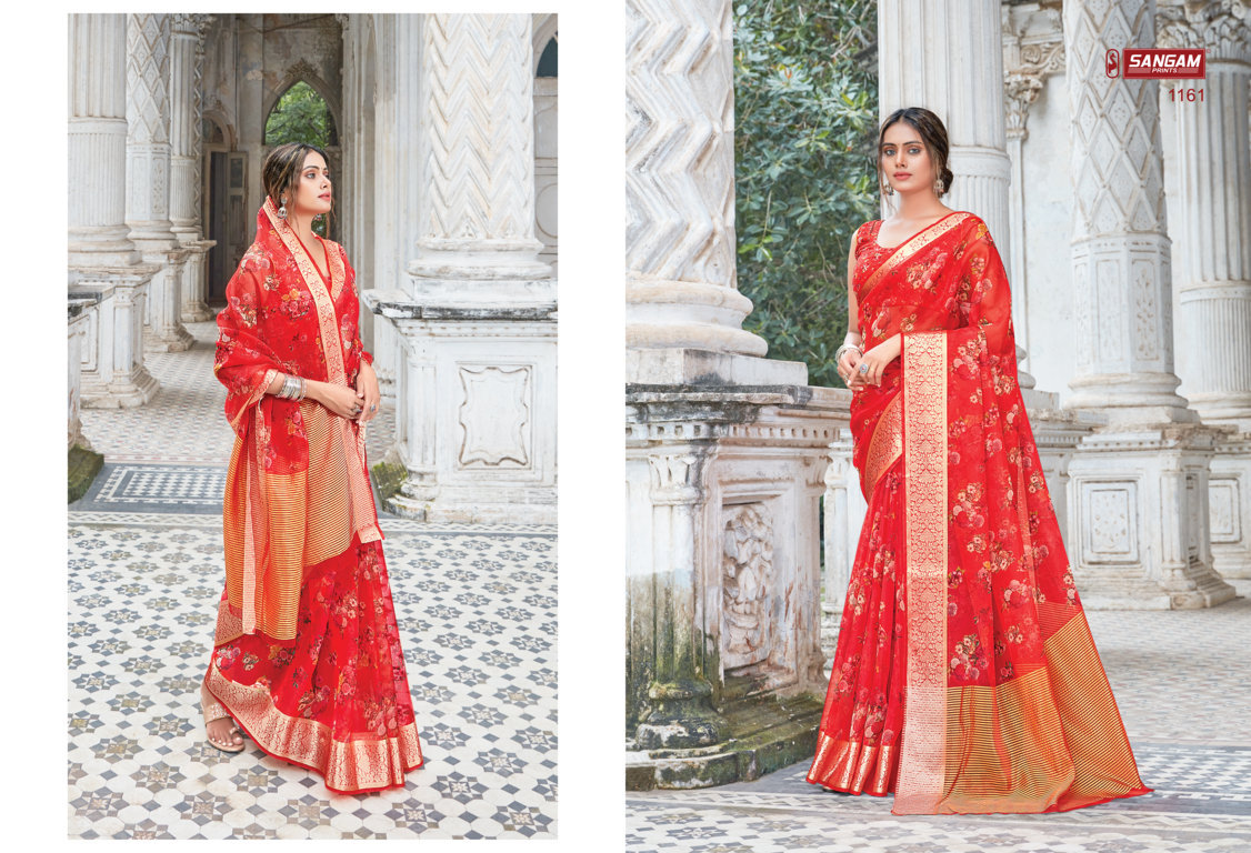 Sangam Presents Angel Organza Digital Printed Sarees