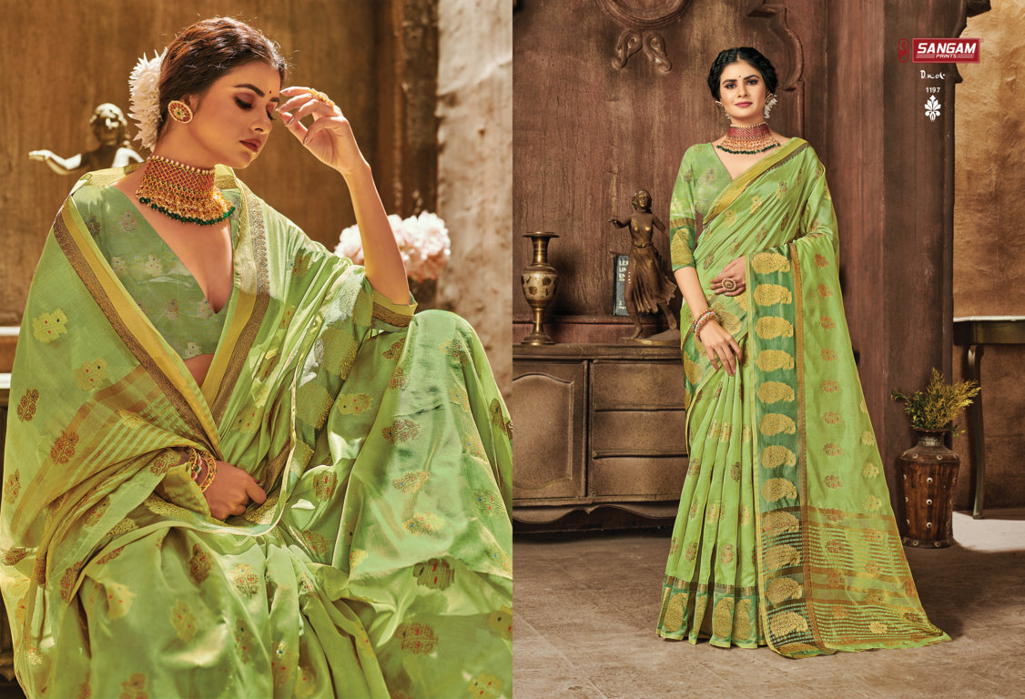 Sangam Presents Shuhaana Organza Rich Pallu Sarees