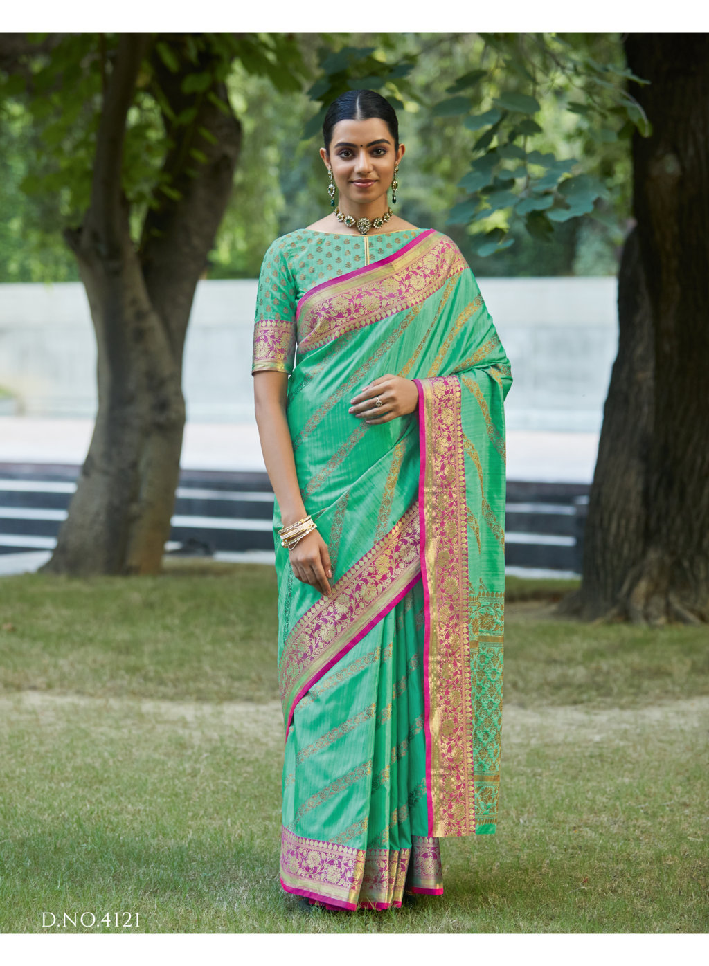 Sangam Presents Metallic Silk Designer Soft Silk Sarees