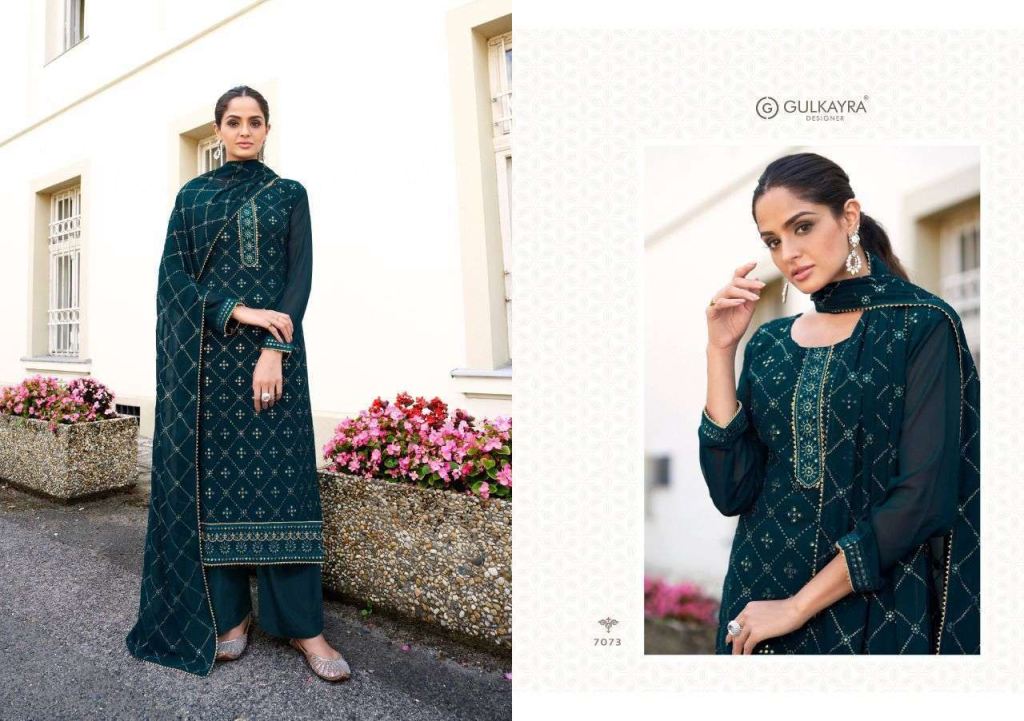 Aashirwad Gulkayra Magic Georgette With Embroidery Work Salwar Suits Catalog