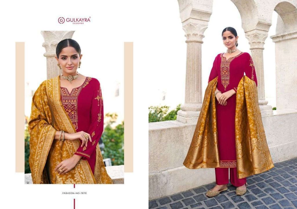 Aashirwad Gulkayra Mahek Georgette With Embroidery Work Wholesale Salwar Suits