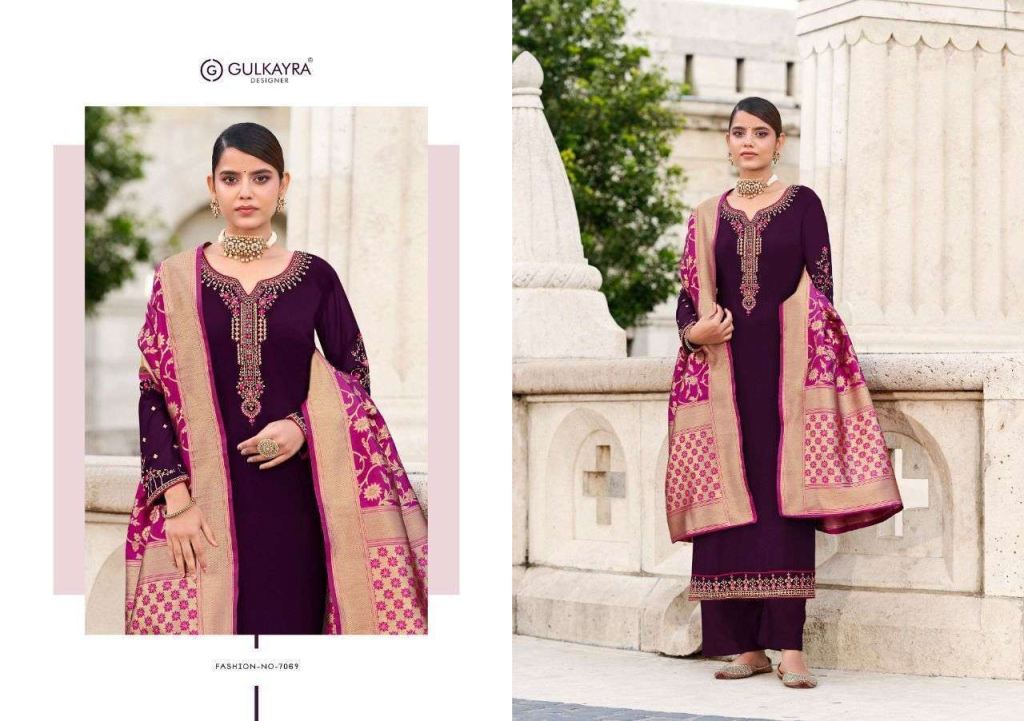 Aashirwad Gulkayra Mahek Georgette With Embroidery Work Wholesale Salwar Suits