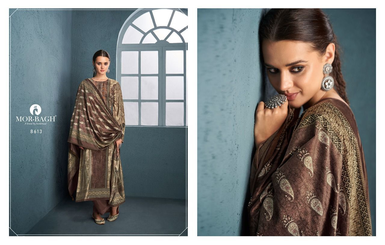 Aashirwad Mor Bagh Mehran Winter Wear Velvet Pashmina Dress Material