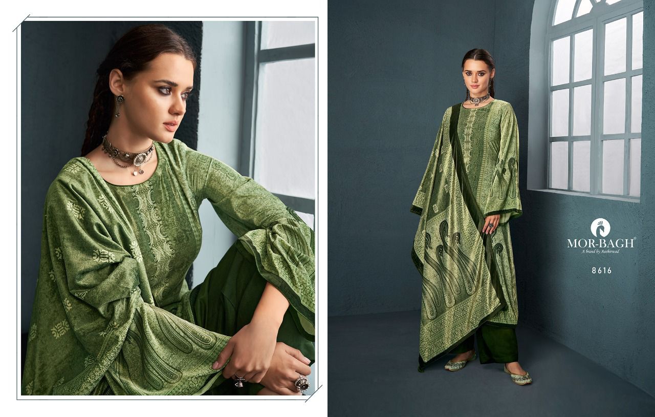 Aashirwad Mor Bagh Mehran Winter Wear Velvet Pashmina Dress Material