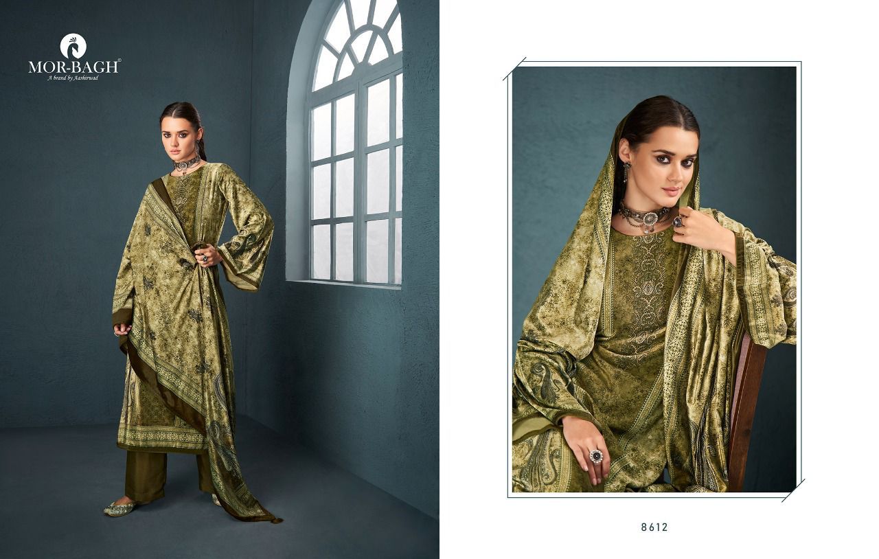 Aashirwad Mor Bagh Mehran Winter Wear Velvet Pashmina Dress Material