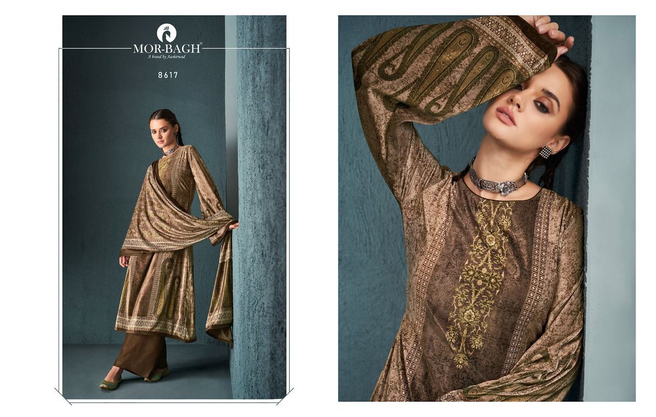 Aashirwad Mor Bagh Mehran Winter Wear Velvet Pashmina Dress Material