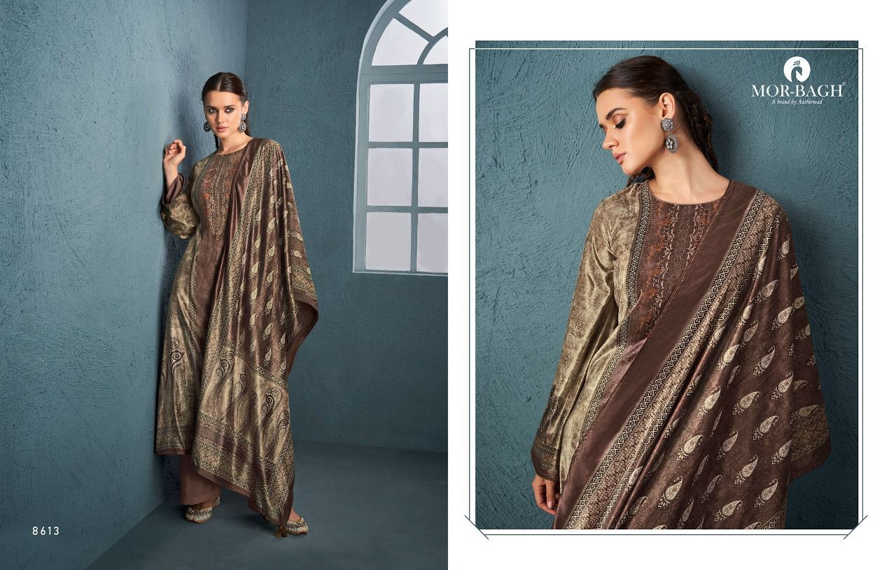Aashirwad Mor Bagh Mehran Winter Wear Velvet Pashmina Dress Material