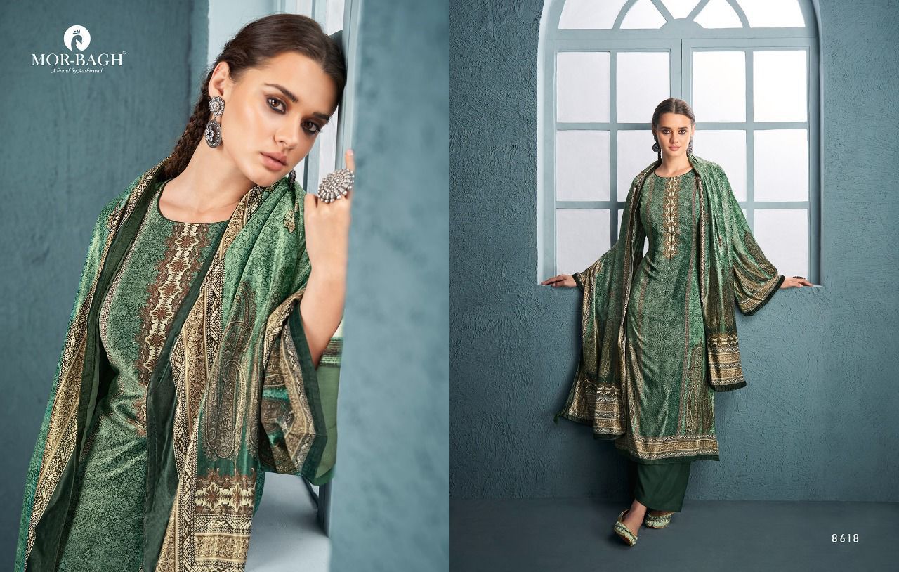 Aashirwad Mor Bagh Mehran Winter Wear Velvet Pashmina Dress Material