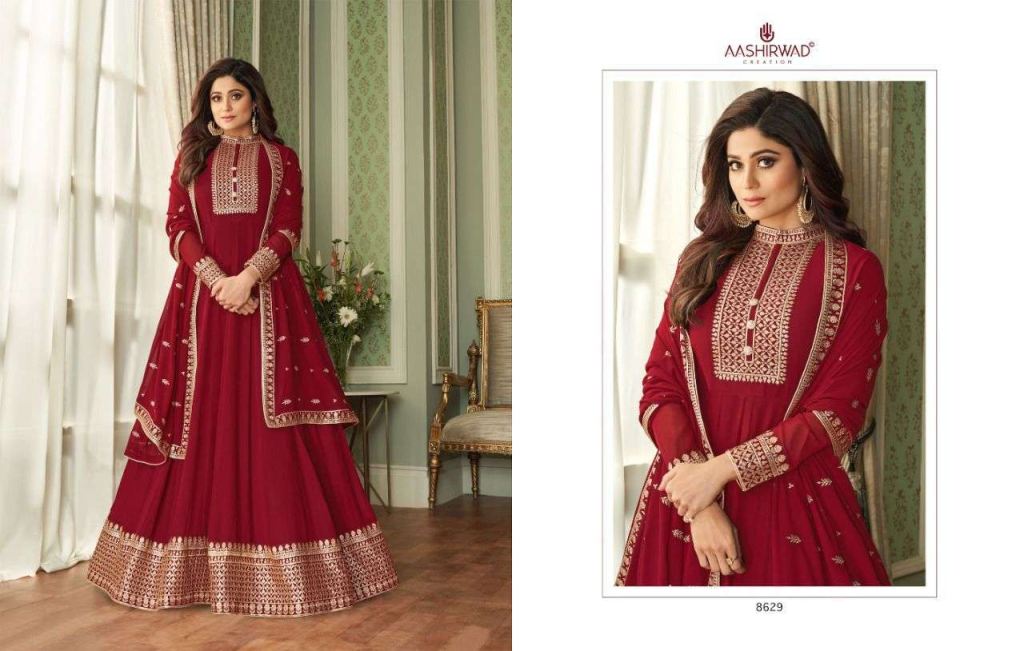 Aashirwad Vihana Georgette With Embroidery Work Readymade Salwar Kameez Catalog