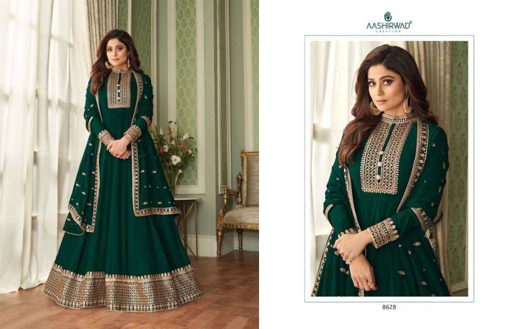Aashirwad Vihana Georgette With Embroidery Work Readymade Salwar Kameez Catalog