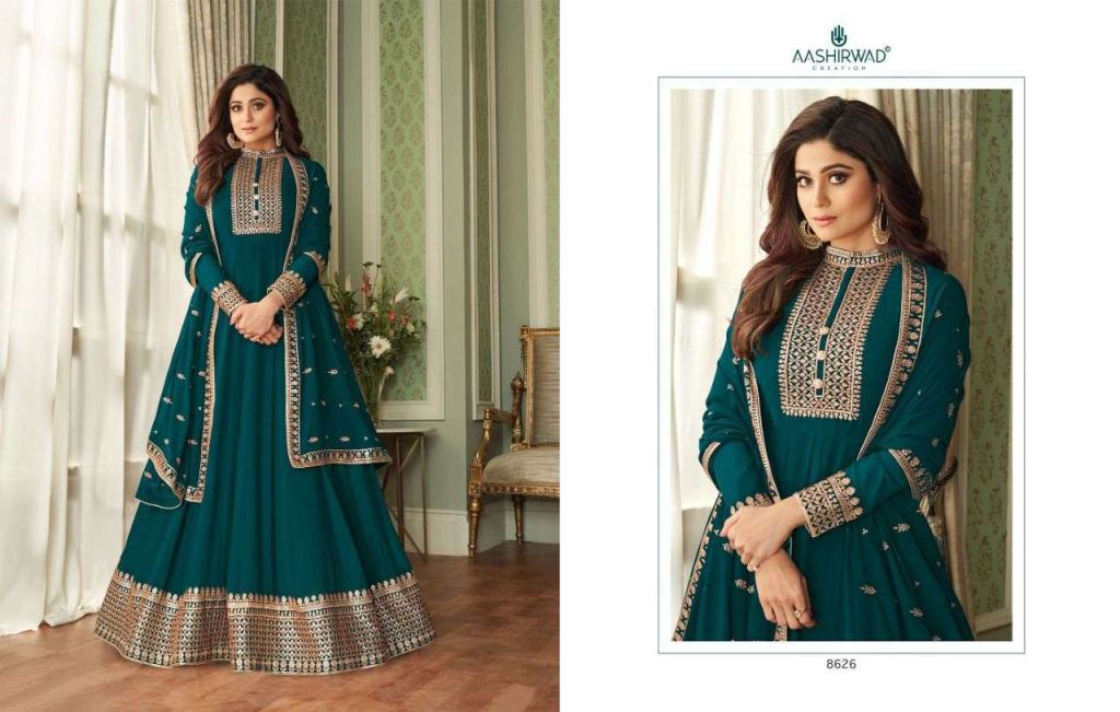 Aashirwad Vihana Georgette With Embroidery Work Readymade Salwar Kameez Catalog