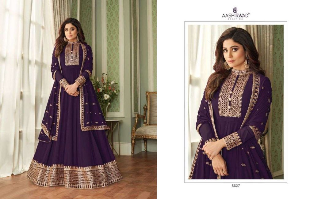 Aashirwad Vihana Georgette With Embroidery Work Readymade Salwar Kameez Catalog