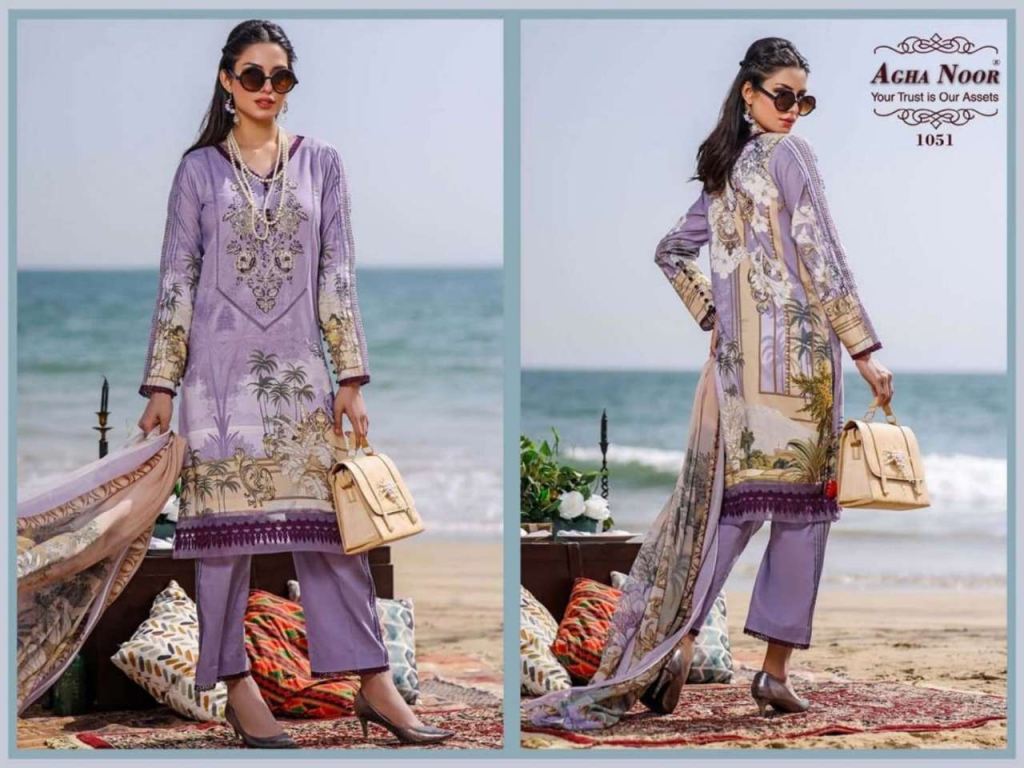 Agha Noor Vol 5 Lawn Cotton Dress Material Catalog