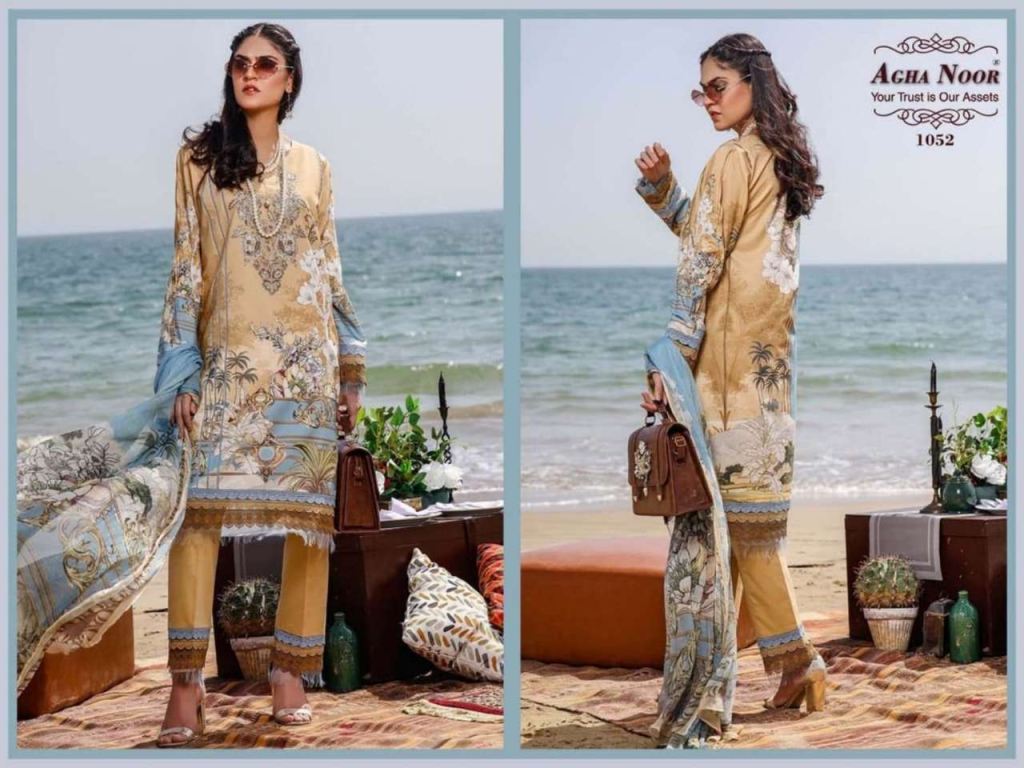 Agha Noor Vol 5 Lawn Cotton Dress Material Catalog