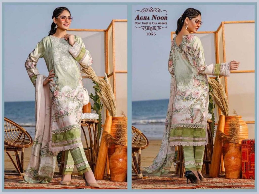 Agha Noor Vol 5 Lawn Cotton Dress Material Catalog
