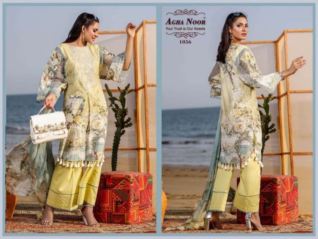Agha Noor Vol 5 Lawn Cotton Dress Material Catalog