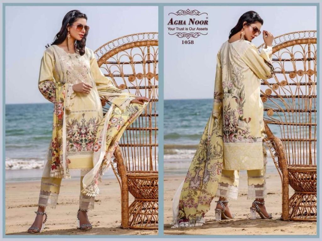 Agha Noor Vol 5 Lawn Cotton Dress Material Catalog