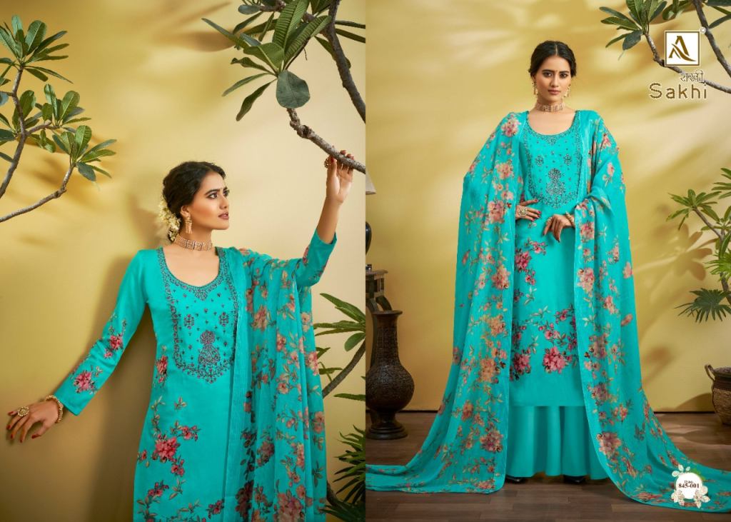 Alok Sakhi Cotton Digital Print Dress Material
