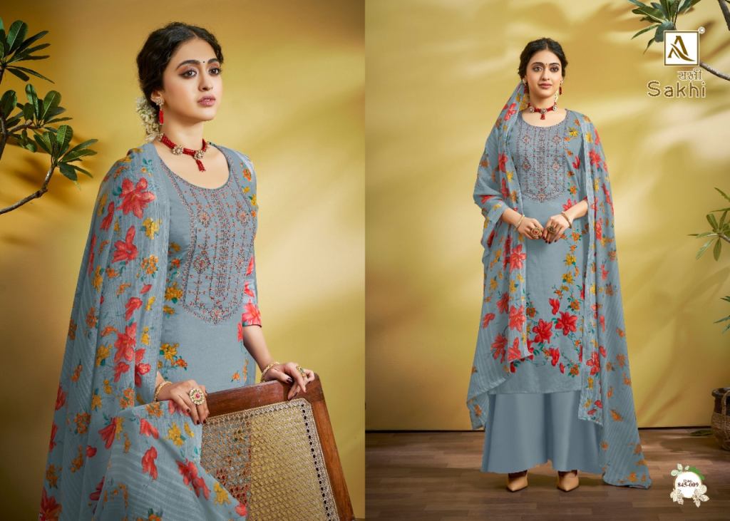 Alok Sakhi Cotton Digital Print Dress Material