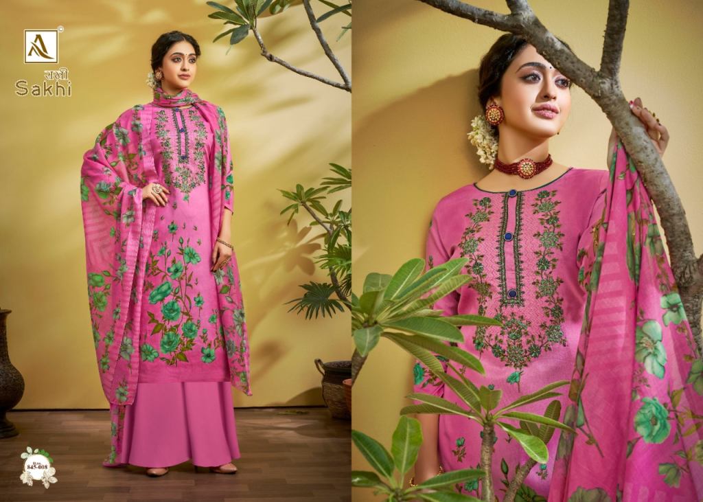 Alok Sakhi Cotton Digital Print Dress Material