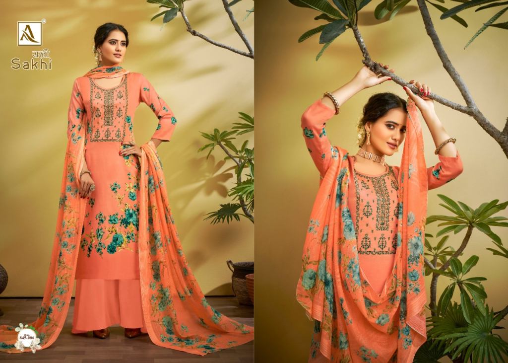 Alok Sakhi Cotton Digital Print Dress Material