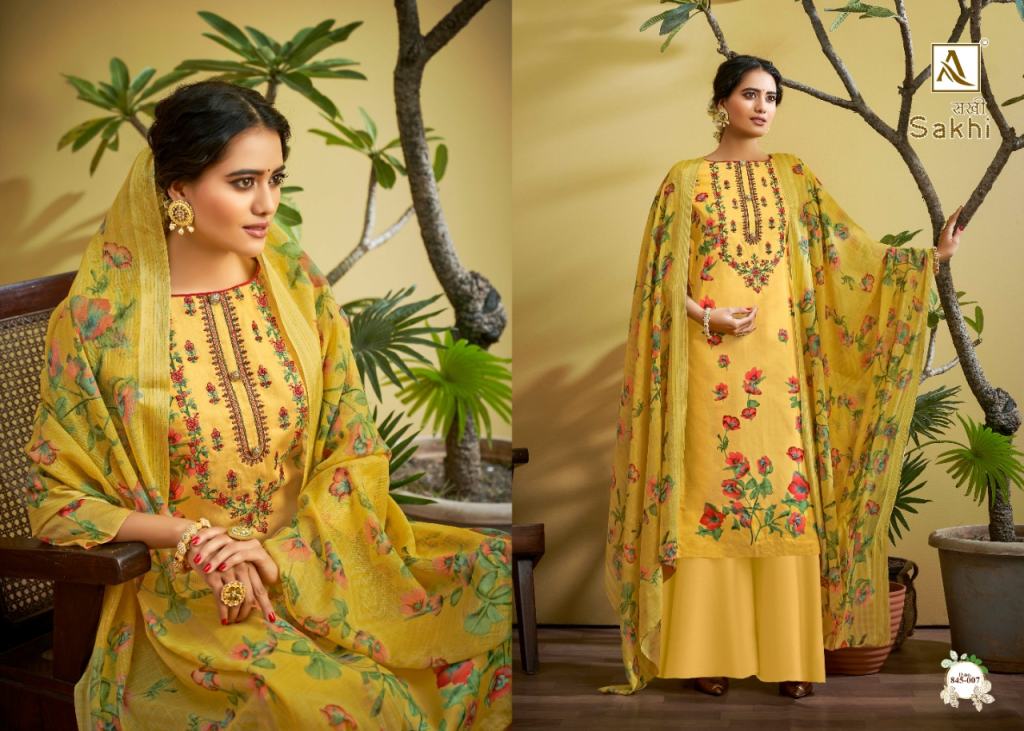 Alok Sakhi Cotton Digital Print Dress Material
