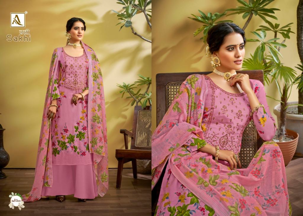 Alok Sakhi Cotton Digital Print Dress Material
