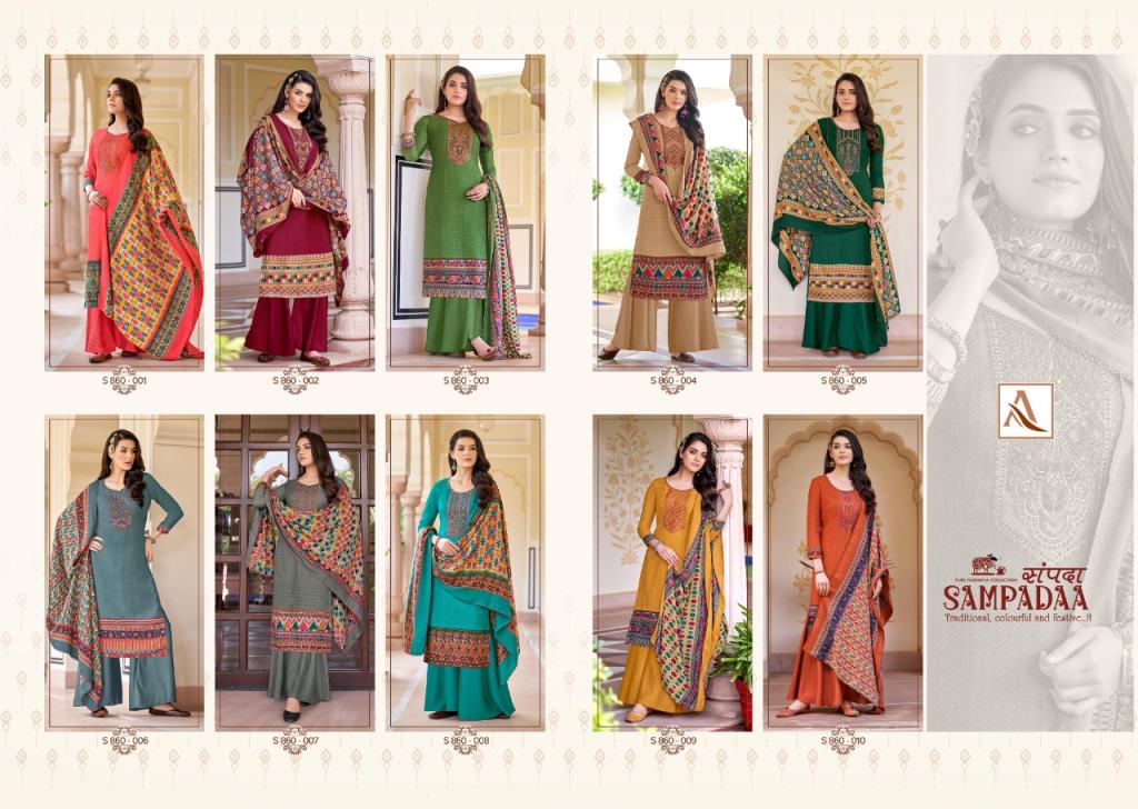 Alok Sampadaa Pashmina Dress Material Catalog
