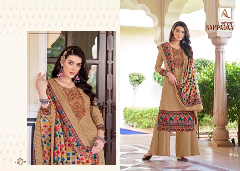 Alok Sampadaa Pashmina Dress Material Catalog