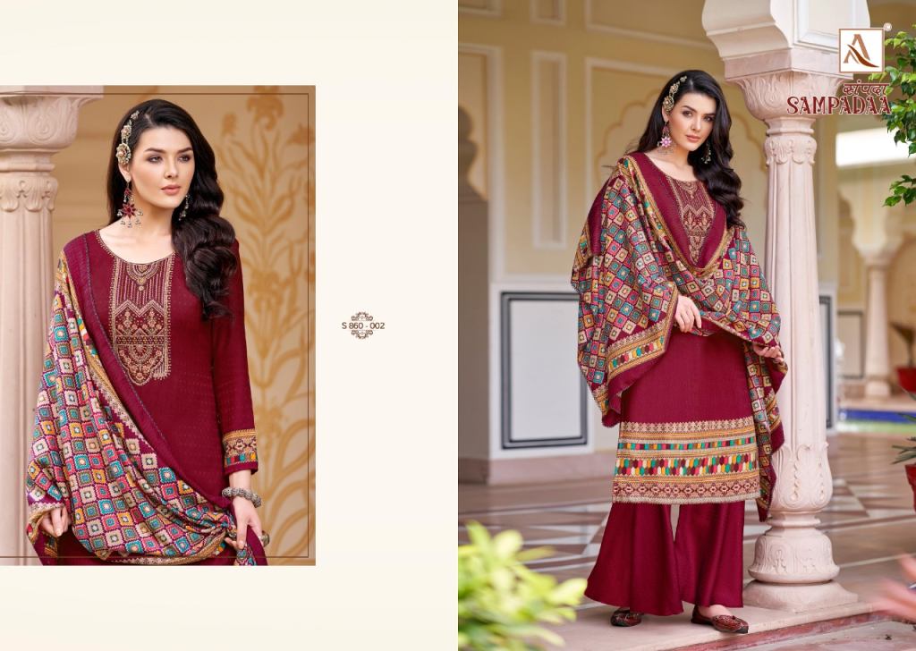 Alok Sampadaa Pashmina Dress Material Catalog