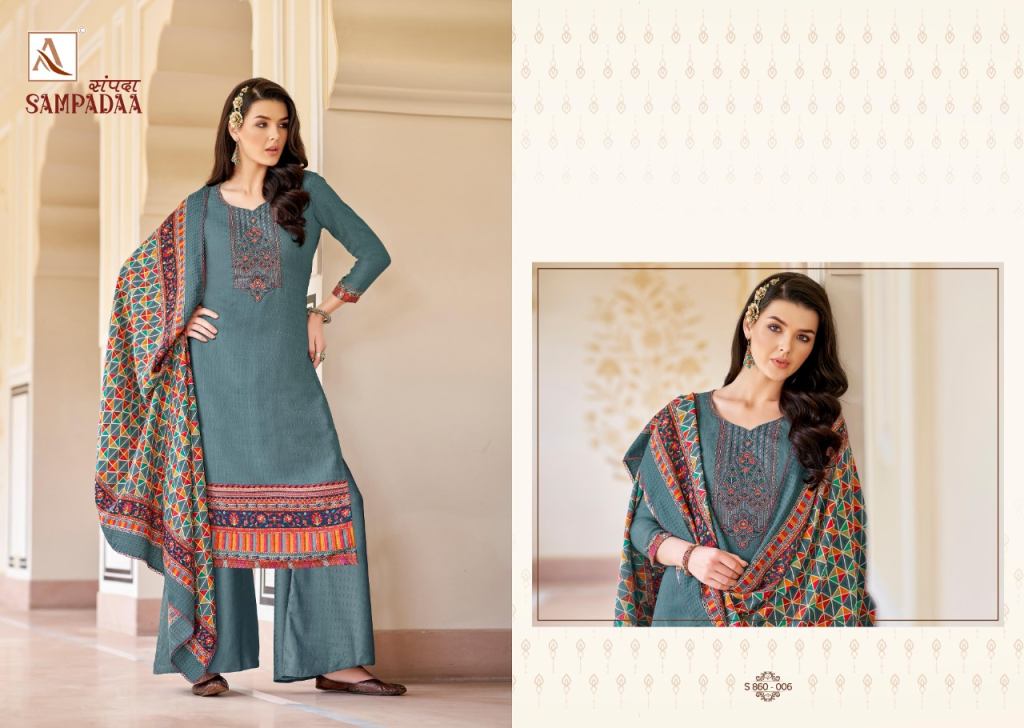 Alok Sampadaa Pashmina Dress Material Catalog