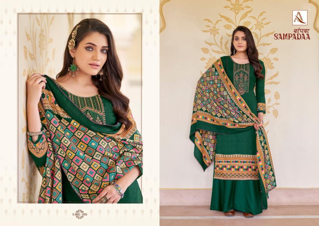 Alok Sampadaa Pashmina Dress Material Catalog