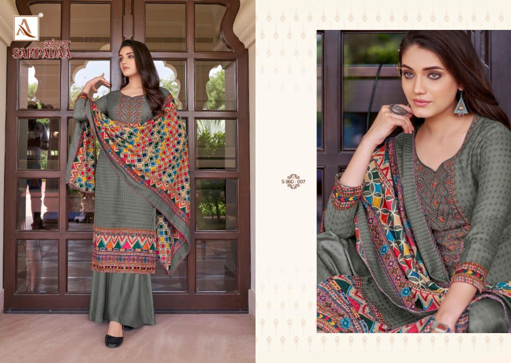Alok Sampadaa Pashmina Dress Material Catalog
