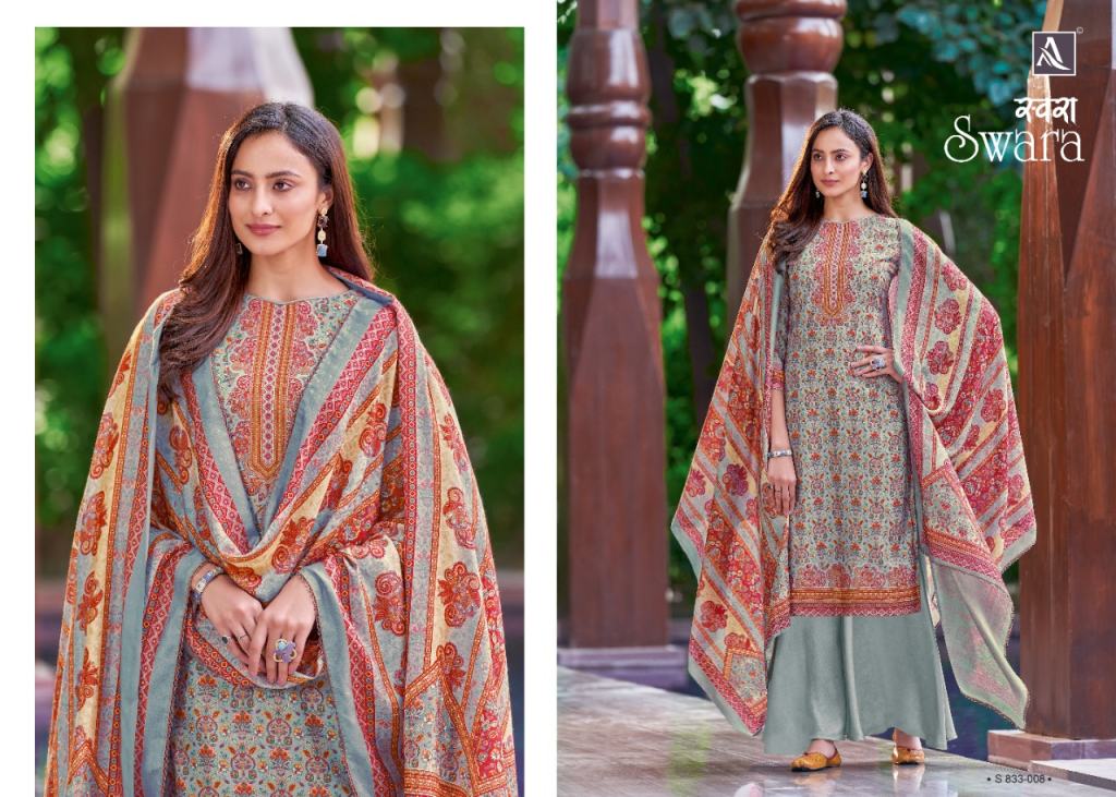 Alok Swara Pashmina Digital Print Dress Material Catalog