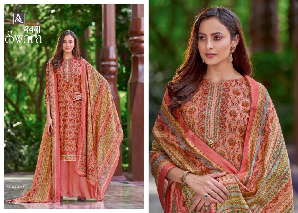 Alok Swara Pashmina Digital Print Dress Material Catalog