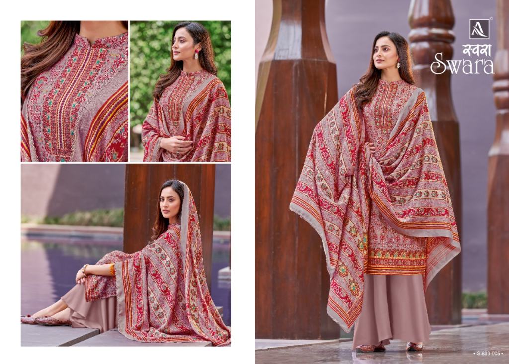 Alok Swara Pashmina Digital Print Dress Material Catalog