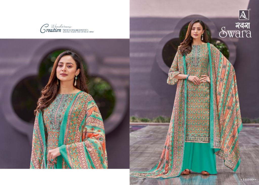 Alok Swara Pashmina Digital Print Dress Material Catalog
