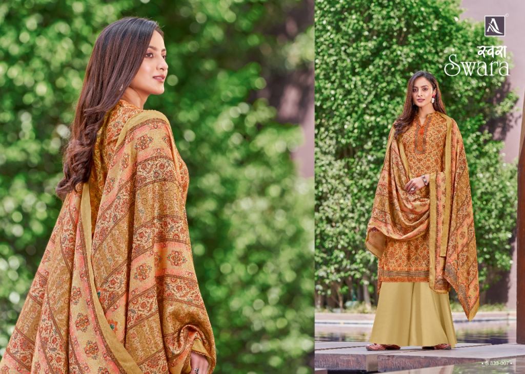 Alok Swara Pashmina Digital Print Dress Material Catalog