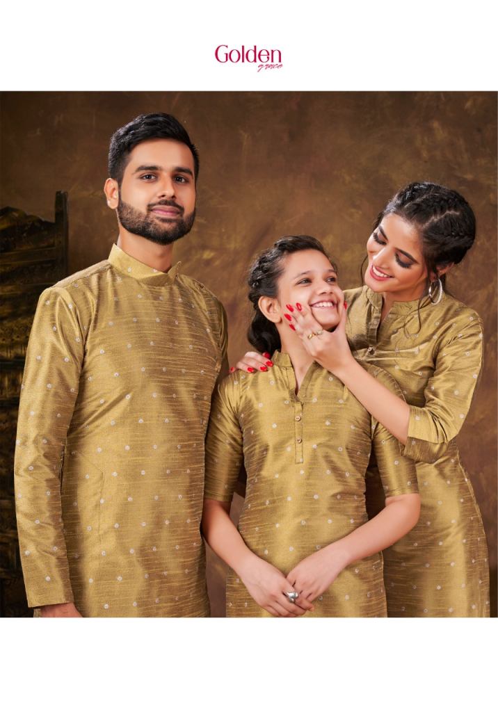 Banwery Family Combo Of Men's Kurta With Ladies Kurti And Daughter Kurti Shoping