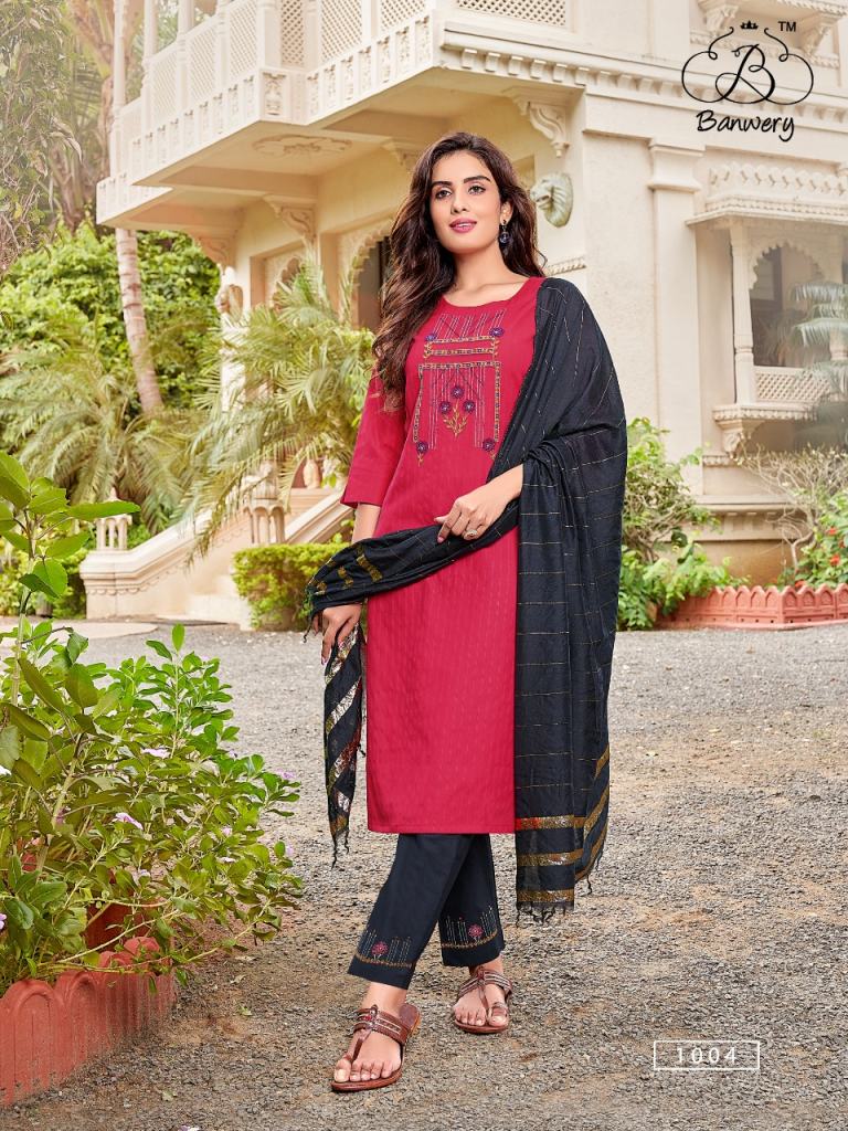 Banwery Prakruti Ethnic Wear Kurti With Pant And Dupatta Catalog