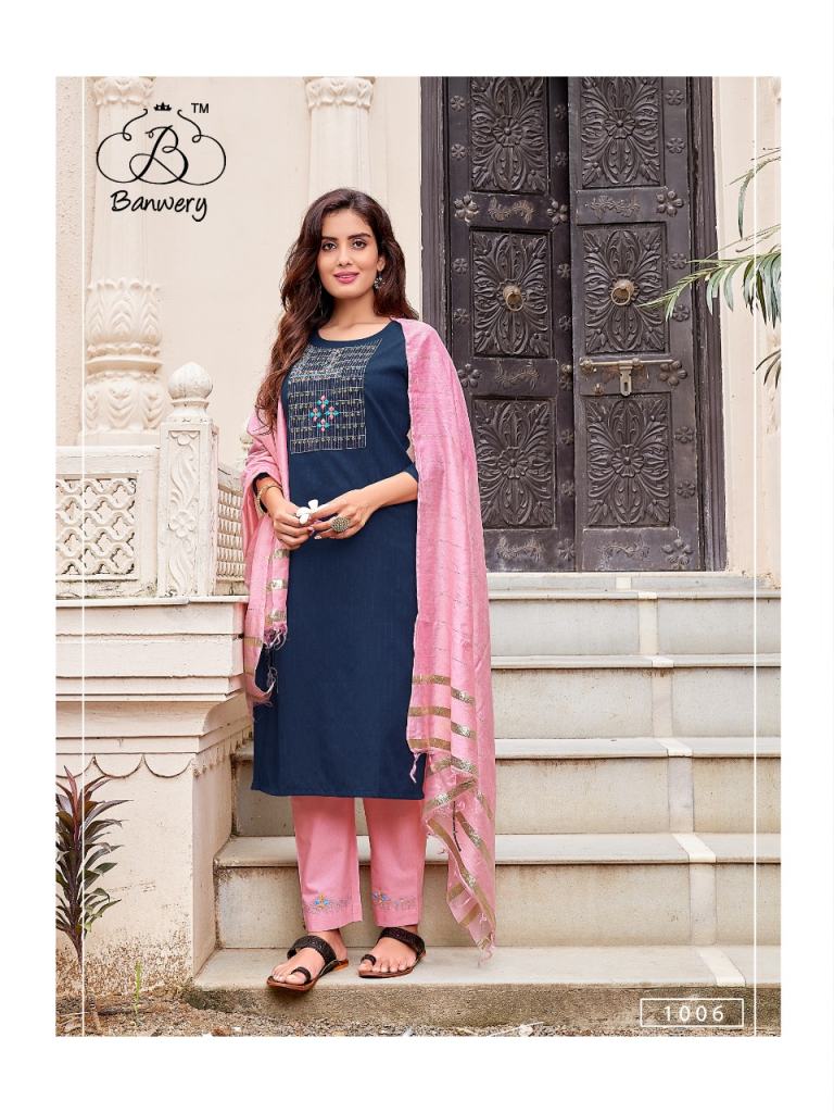 Banwery Prakruti Ethnic Wear Kurti With Pant And Dupatta Catalog