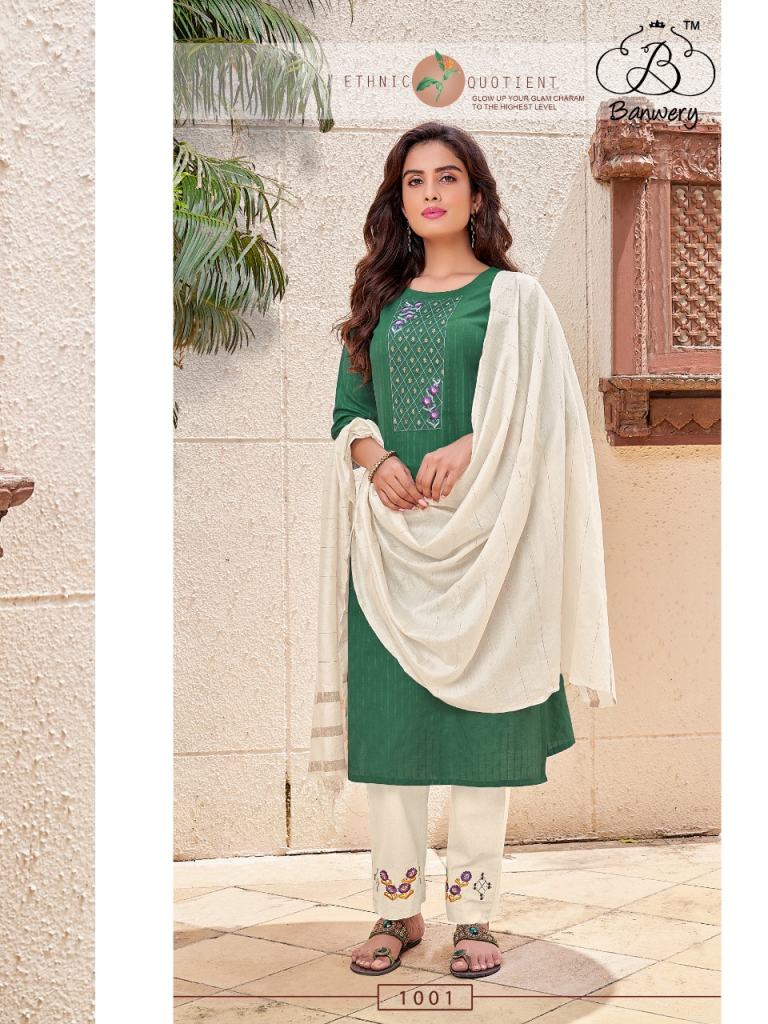 Banwery Prakruti Ethnic Wear Kurti With Pant And Dupatta Catalog